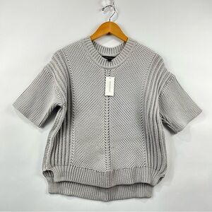Banana Republic Chunky Knit Sweater Short Sleeve Size M NWT